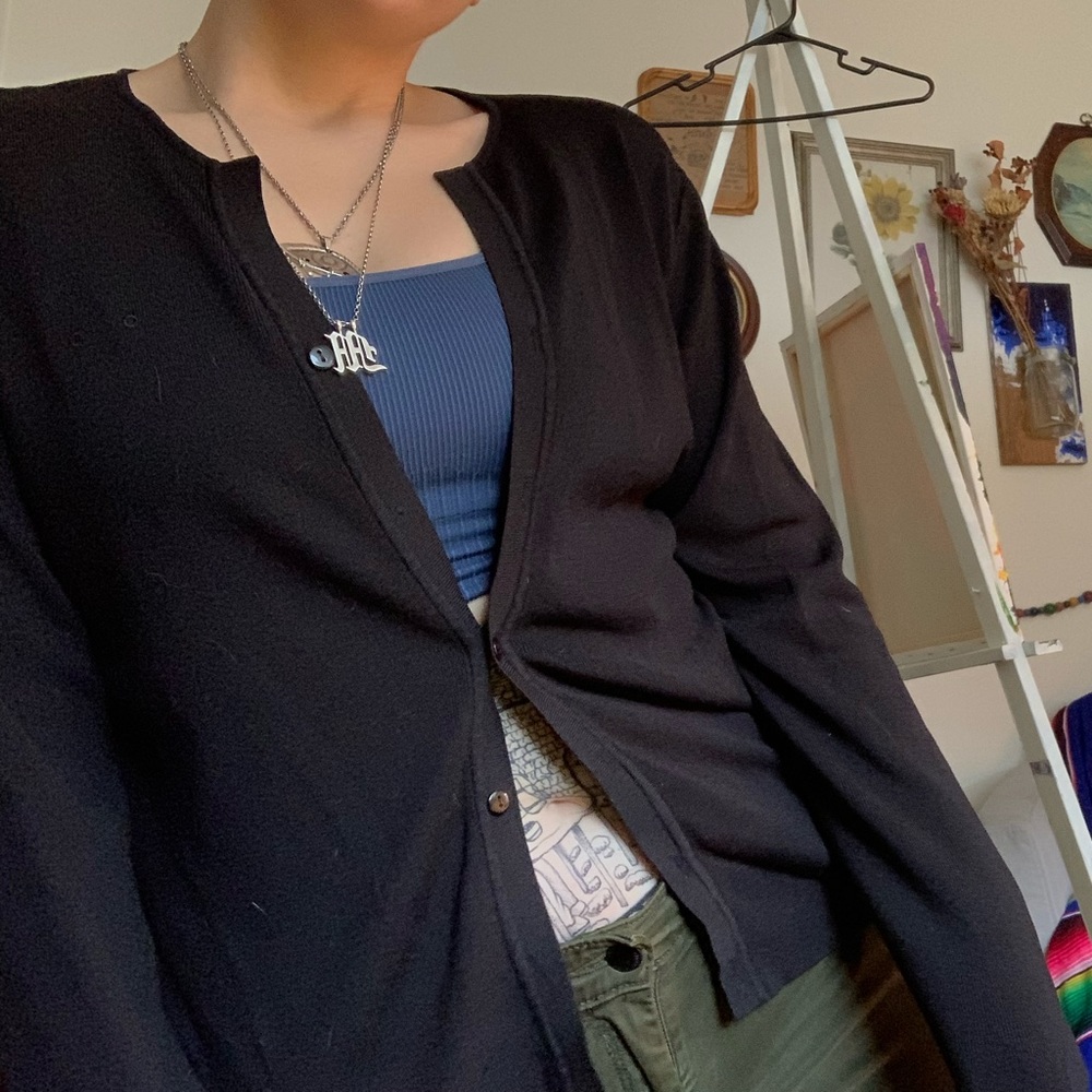 Basic black cardigan